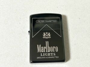 オイルライター マルボロ marlboro ZIPPO 型 ライター ブラック ツヤあり 送料180円