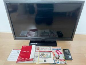 1円 動作品 SONY ソニー BRAVIA ブラビア 40インチ 40V型 KDL-40F5 説明書 リモコン B-CASカード付き 売り切り