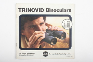 ※ Leitz ライツ catalog カタログ TRINOVID Binoculars トリノビット 双眼鏡 printed in W-Germany 121.410-011 VI-77-GY-w.　4661
