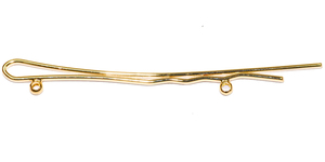 アクセサリパーツ 金具 ヘアーピン ２カン付き ５７ｍｍ 金色 ゴールドカラー