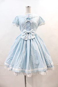 Angelic Pretty / ドットプリーツセーラーワンピース サックスＸ白 I-24-04-15-033-AP-OP-HD-ZI