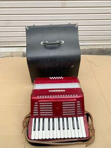 C3DP-043012 YAMAHA ヤマハ アコーディオン 8905 Steel Reeds Accordion 鍵盤楽器 レッド 赤 楽器 ハードケース