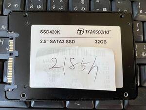 Transcend SSD370 2.5SATA 32GB 使用時間：2185H