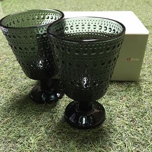 GX1156 iittala イッタラ カステヘルミ ユニバーサルグラス 260mL ダークグレー ペアグラス コップ 未使用 保管品 グラス