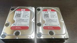 【動作品/2個セット】WD Red WD20EFRX [2TB/2000GB SATA] 3.5インチ/HDD/ハードディスク