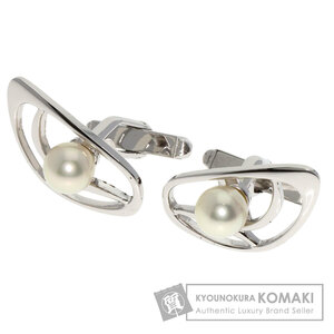 MIKIMOTO ミキモト パール 真珠 カフス シルバー メンズ 中古