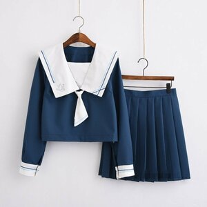 M セーラー服 女子制服 学生服 女子高校生 コスチューム 制服 可愛い 刺繍 コスプレ 学園祭 文化祭 仮装 本格制服