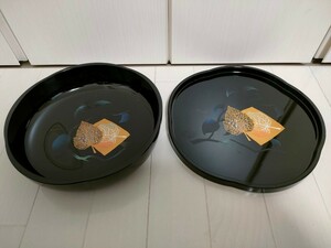 山本寛斎 漆器 KANSAI 梅形盆付菓子鉢 ブラック 玉葉 