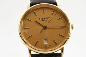 ティソ デイト ラウンド ゴールド クォーツ メンズ 腕時計 TISSOT