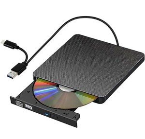 外付CD・DVDドライブ USB3.0/Type Cポート付き 録画込み対応