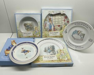 【未使用品】PETER RABBIT ピーターラビット Wedgwood ウェッジウッド 英国製 プレート 平皿 5点セット 洋食器 保管品