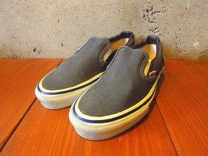 ビンテージ90’s●VANSキャンバススリップオンsize 4 1/2●231121k1-w-snk-225cm 1990sバンズスニーカーレディース