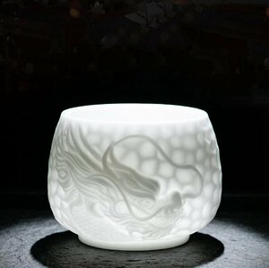 中国美術　高級茶器 徳化窯白磁　箱付き　中国茶器　中国磁器 湯飲み