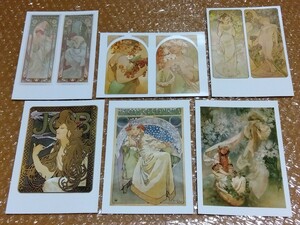 □ALPHONSE MUCHA EXHIBITION IN JAPAN 1983 アルフォンス・ミュシャ展 開催記念 美術館 ポストカード 絵はがき 絵葉書 6枚セット