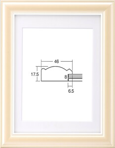遺影額縁 木製 5875 八〇サイズ 10枚1セット クリーム