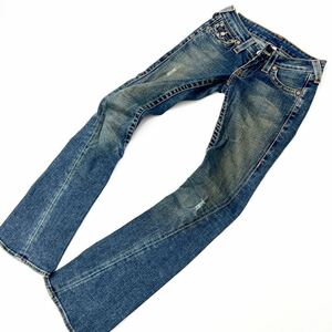 トゥルーレリジョン ☆ TRUE RELIGION レディース ストレッチ スキニー ブーツカット ジーンズ フレア 24 絶妙色落ち♪ 足長 美脚■Ja3638