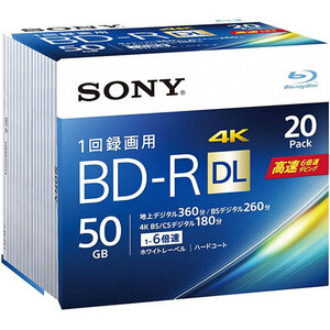 SONY ソニー ビデオ用BD-R(一回録画)50GB6倍速20枚パック 20BNR2VJPS6 /l