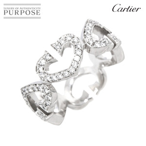 カルティエ Cartier Cハート #49 リング フル ダイヤ K18 WG ホワイトゴールド 750 指輪 C Heart Ring 90219573