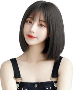 Wamekyyaウィッグ ボブ ショート ウイッグ かつら セミロング カツラ 女性 フルウィッグ wig ミディアム 自然 假 ショートボブ ファッシ