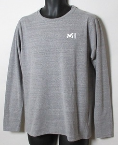 ミレー/MILLET　M ロゴ ASA II Tシャツ ロング スリーブ/アウトドア トレッキング 登山/日本-XLサイズ/MIV01852/新品/グレー