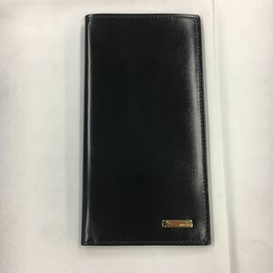 新品未使用 イタリア製 GUCCI グッチ 2つ折り 長財布 レザー ブラック 030-0416-1237-0