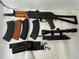 ◎●APS エーピーエス AKS74Uクリンコフ ブローバック 電動ガン エアソフトガン サバゲー ミリタリー スコープ3-9x40