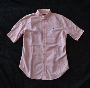 ★ラルフローレン★素敵なピンク色の半袖ボタンダウンシャツ　M　（株）ラルフローレン　