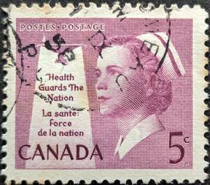 【外国切手】 カナダ 1958年07月30日 発行 国民健康 消印付き