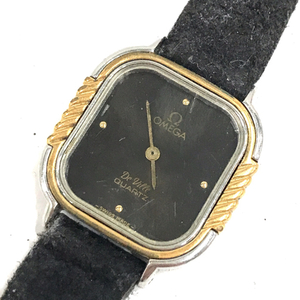 オメガ デビル クォーツ 腕時計 レディース ブラック文字盤 未稼働品 純正尾錠 1387 ファッション小物 OMEGA