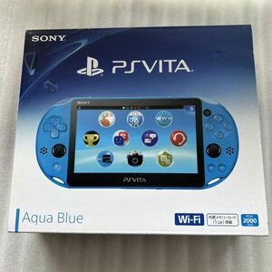 新品 未使用品 ソニー SONY PS Vita PCH-2000 ゲーム機 本体 プレステ ヴィータ ビータ Wi-Fi モデル ブルー Aqua Blue wifi psvita 廃盤
