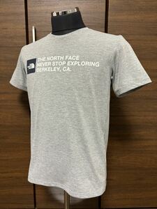 THE NORTH FACE(ザ・ノースフェイス） S/S TNF SQUARE LOGO TEE（TNFスクエアロゴティー）NT31791 グレー M 人気モデル！GOLDWIN正規品