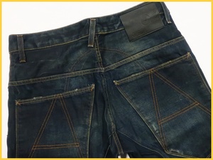 即決★G-STAR RAW DENIM A-Crotch Tapered デニム ジーンズ ビッグ ポケット レザー パッチ メンズ ジースター ロー テーパード パンツ