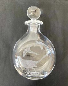 スチューベン　Wild Pheasant Flask デキャンター　雉　ヴィンテージ　クリスタルガラス　置物　彫刻　レア
