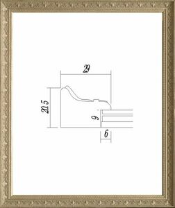 デッサン用額縁 UVカットアクリル付 8206 八ッ切 シルバー 銀