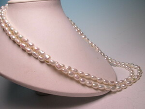 ☆SILVER 淡水真珠の超ロングネックレス 121cm
