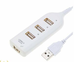 USB 2.0 ハブ 4 ポート ホワイト HUB4 40cm 増設