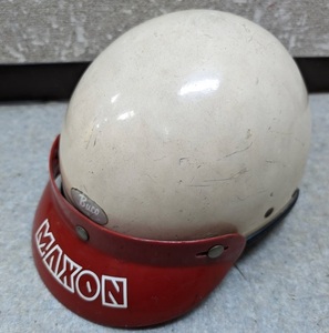 2262)maxon マクソン Buco　ヘルメット ハーフ ビンテージ 白