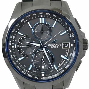 新品 CASIO カシオ OCEANUS オシアナス 腕時計 OCW-T2600B-1 電波ソーラー タフソーラー マルチバンド6 チタン クロノグラフ ブルー 動作OK