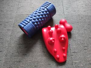 フォームローラー 筋膜リリースと 首元グリグリアイテム2種 セット/ ヨガポール トレーニング スポーツ フィットネス