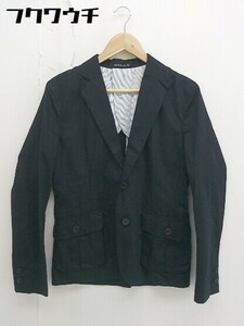 ◇ INED HOMME イネドオム 2B シングル 長袖 テーラード ジャケット サイズ2 ブラック系 メンズ