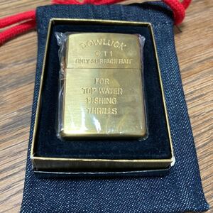 【未使用】DOWLUCK 道楽 ZIPPO ジッポー ライター ブラックバス ゴールド Lot.011 EVISU エヴィス ベトナムジッポ