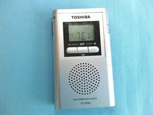 TOSHIBA　東芝　FMステレオ/AMポケットラジオ 　TY-SPR3 ★ジャンク　