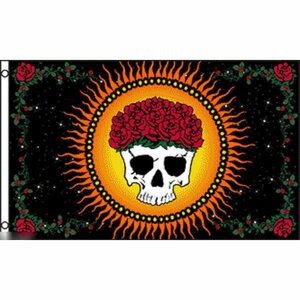 海外限定 国旗 スカル 骸骨 ドクロ 死者の日 メキシコ 特大フラッグ