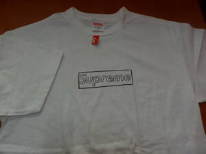 初期物 未使用 Supreme シュプリーム KAWS カウズ チョーク BOXロゴ Tシャツ Choke Box Logo Tee 半タグ付き 正規品 