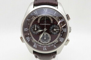 1円～【美品】CITIZEN CAMPANOLA シチズン カンパノラ クロノグラフ ムーンフェイズ 6772-T007902 No.759 クォーツ メンズ腕時計　4-11-5