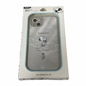 N11-497RZZ 未使用 SNOOPY スヌーピー ウッドストック ピーナッツ スマホケース iPhone 14 13 対応 IIIIfit CLEAR