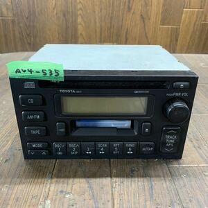 AV4-535 激安 カーステレオ TOYOTA 55823 86120-2A340 CQ-JS2651A 306613 CD カセット プレーヤー 通電未確認 ジャンク