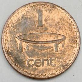 海外コイン　フィジー　1セント　2001年　エリザベス2世