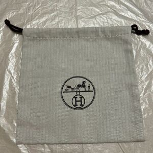 現行品　エルメス　保存袋 23×23 巾着袋 B 8 ヘリンボーン 布袋 袋 HERMES 