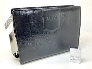 【★即決★】ZIPPO ジッポ セカンドバッグ ＆ オイルライター セット 『AIR CARGO EXPRESS MARUMIZU』 着火確認済み【中古】